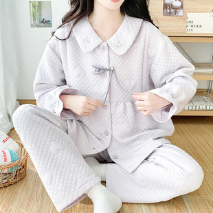 Air Cotton Postpartum Clothing, Postpartum Maternity Pajamas, Pregnancy and Breastfeeding Home Clothes, Convenient for Breastfeeding
