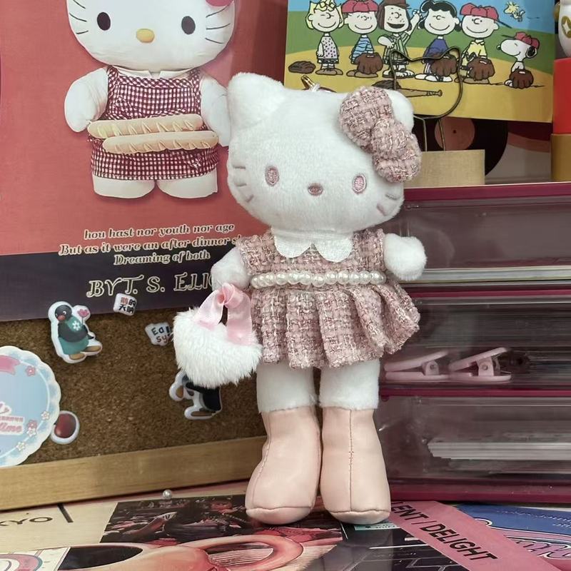 粉色千金小香风裙子白皮美女长腿Kitty挂件高级精致包包挂饰礼物|undefined
