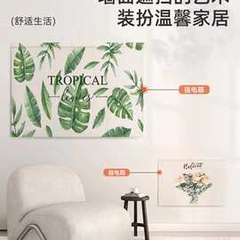 ✅魔术贴电表箱遮丑装饰画客厅遮挡帘挂画布电源开关盒配电箱