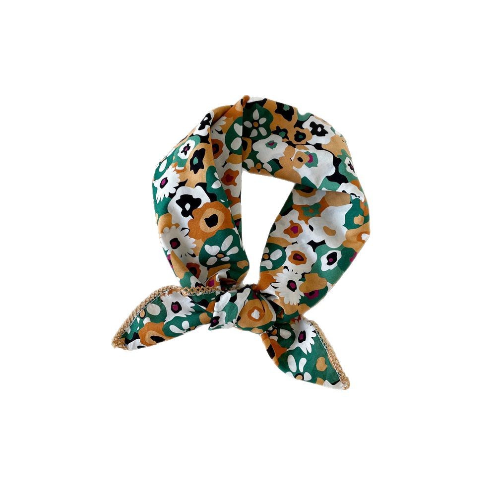 Small Square Scarf 70% Cotton Lightweight Summer Fashion Leopard Print Professional Neck Scarf For Women_voghion.com