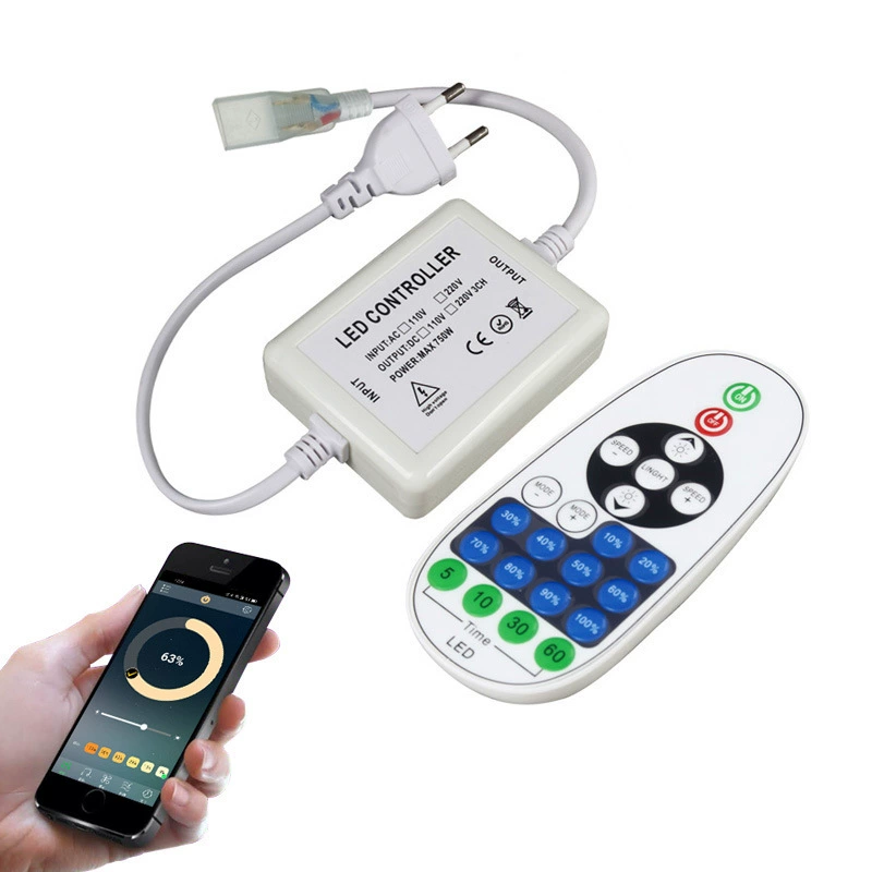Светодиодная лампа, световая лента, контроллер, 220В, Bluetooth, пульт дистанционного управления