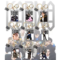 Акриловый брелок STRAY KIDS KARMA, 42×65 мм, золотое кольцо, коллекционный