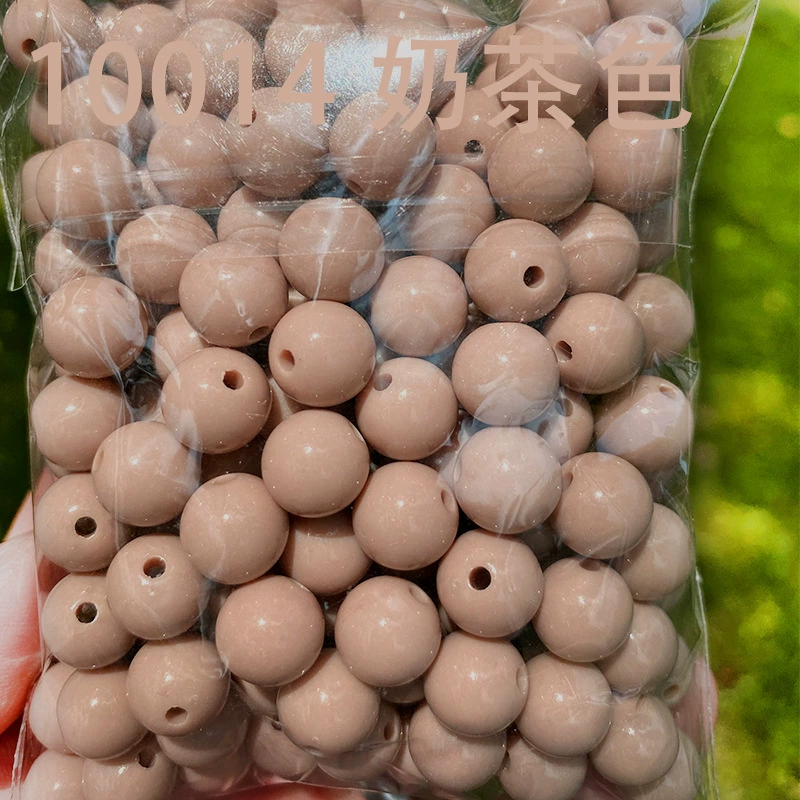 Round beads, bag, plastic woven acrylic accessory handmade, DIY