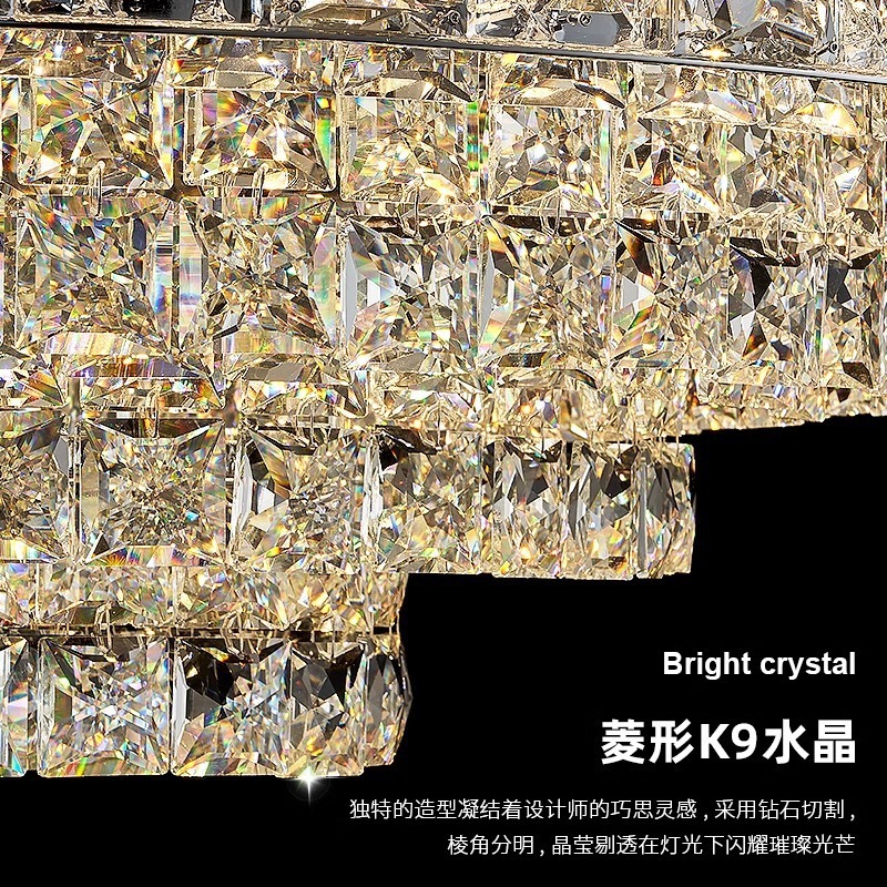 2025新款客厅吊灯现代轻奢吊灯K9水晶吊灯高档大气卧室吊灯餐厅灯|undefined