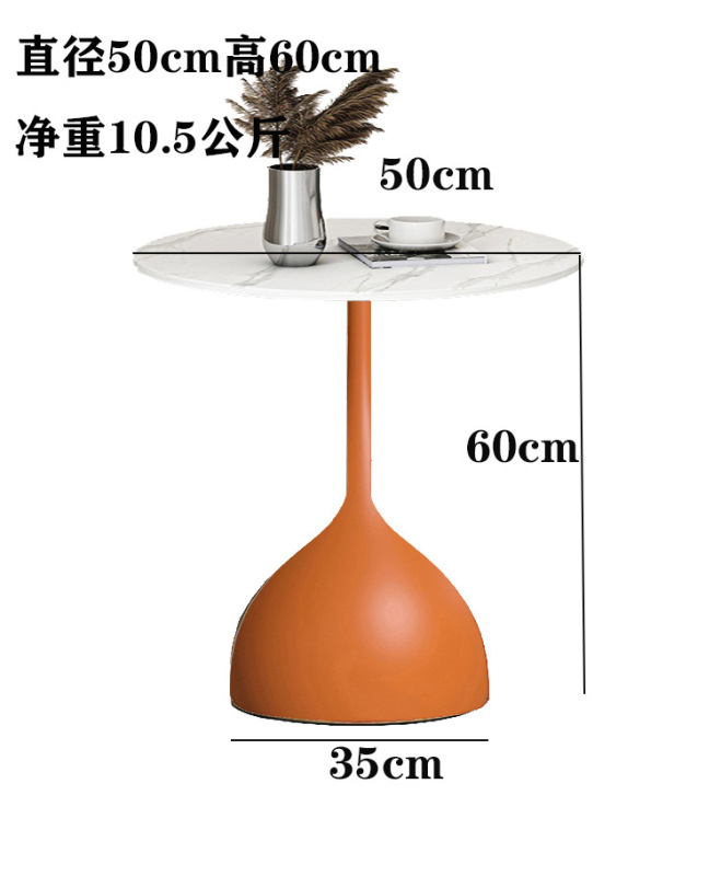 リビングルームの軽い贅沢な辺のいくつかの円形の大理石のソファーの辺のいくつかの小戸型のベランダのホテルのベッドの頭の岩板の小さいお茶のテーブル|undefined