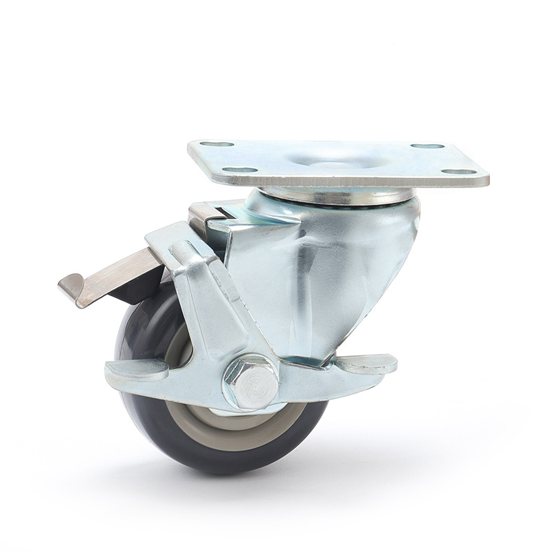 供应3寸万向脚轮  载重120KG工业脚轮  侧刹刹万向脚轮
