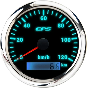 Avtomobil, gəmi, yaxta üçün GPS spidometr 7 rəngli işıqlandırma 85mm 0-120km/h