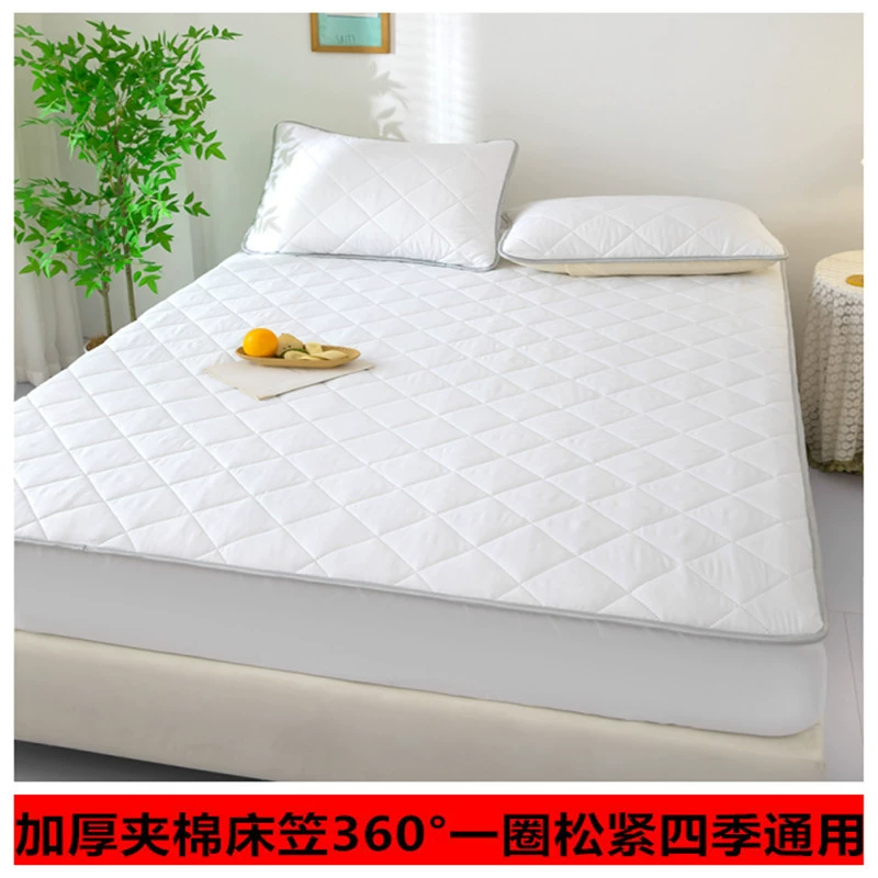 Можно стирать в машинной стирке, утолщенные покрывало, хлопчатобумажная кровать, защитная кровать, новый защитный чехол, универсальный ватный чехол для постельного белья