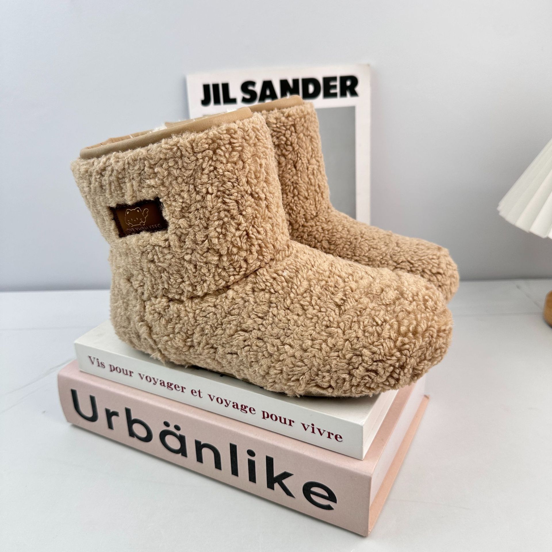Yuanbo botas de nieve de mujer 2025 invierno usar nuevas botas de algodón de lana de estilo coreano. image 7