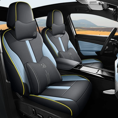 Modelə uyğun (Original) oturacaq örtükləri — ID4.X/crozz seat cover is suitable - fresh-blue-deluxe-edition-id-4-dedicated-five-seats-front-full-bag-rear-half-bag