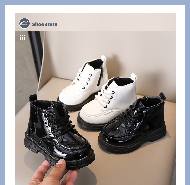 Dziecięce botki chunky unisex z eko skóry w stylu martin_voghion.com