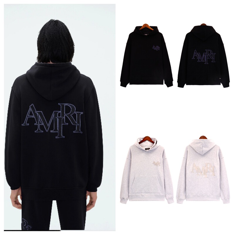 European and American Fashion Brand Amiri Embroidered Letters Men's and Women's Loose plus size Sweater Hoodie Kanye Same Style European and American Fashion Brand Amiri Embroidered Letters Men's and Women's Loose plus size Sweater Hoodie Kanye Same Style