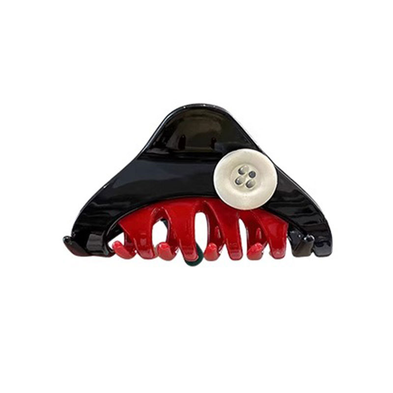 Divertido botón clip de agarre niños lindos detrás de la cabeza tarjeta de cabello rotas 2024 nuevo cabello de niñas clip de tiburón clip de cabello