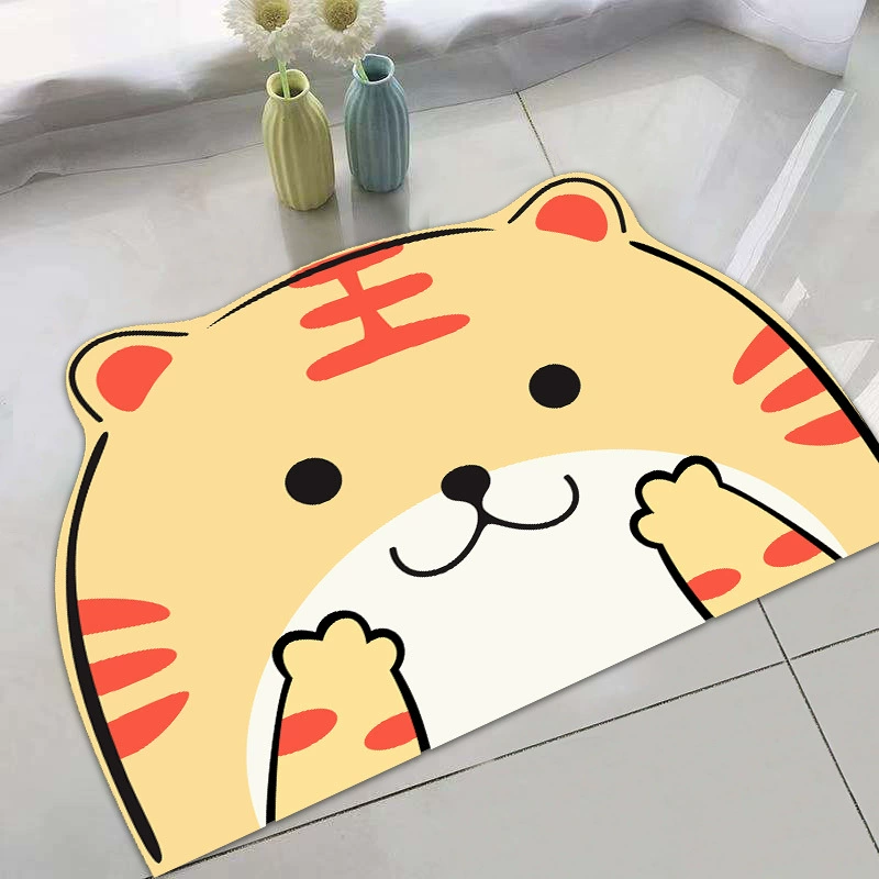 Мультяшная Bath Mat, 3D Face Blush Crystal Velvet, впитывающая влагу, разные размеры