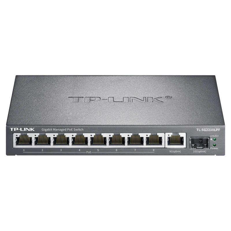 TP-LINK TL-SG2210LPF Полный гигабитный облачный управляемый коммутатор 10 POE питание SC SFP SCA