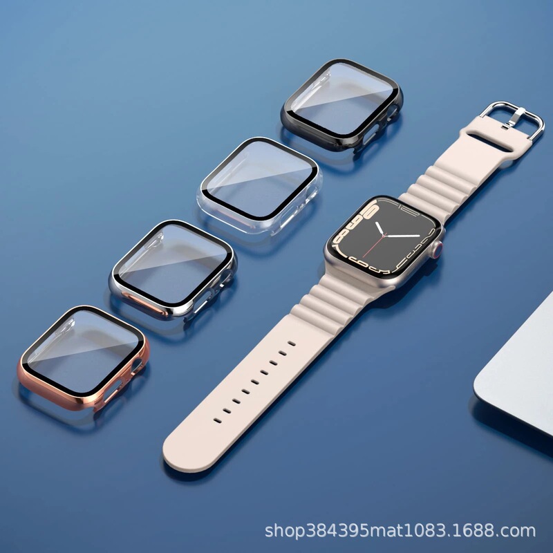 Suitable for New Apple Watch 6/Se/7/8/9/10/Ultra Tempered Shell Electroplated Pc Shell Film Integrated Protective Cover Suitable for New Apple Watch 6/Se/7/8/9/10/Ultra Tempered Shell Electroplated Pc Shell Film Integrated Protective Cover