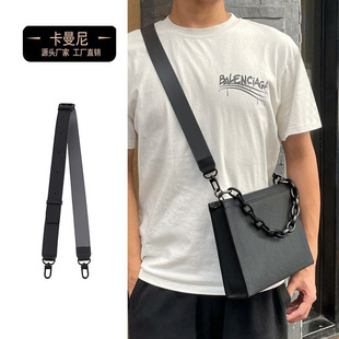 Carmanny Leather Diagonal Adjustable Shoulder Straps Color Matching Double-Sided Bag Straps Suitable for Presbyopia No. 26 Toiletry Bag Modification