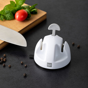 Hot Mini Two-wheel Knife Grinding Artifact Household Kitchen Simple Grinding Stone Mini Suction Cup Quick Grinding Scissors Kitchen Knife