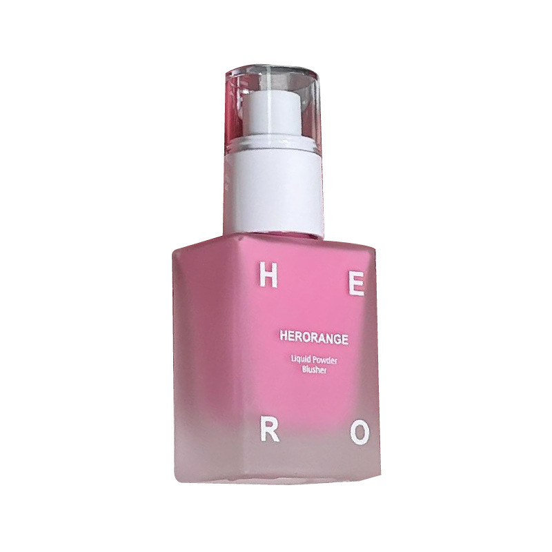 HERORANG Rubor líquido derretido de color rosa, maquillaje mate monocromático, mejora la tez, crema de colorete blanca para niñas tiernas coreanas
