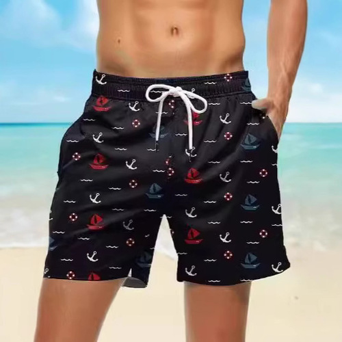 Summer small fresh style men's 3D digital printed casual entertainment sportswear wholesale