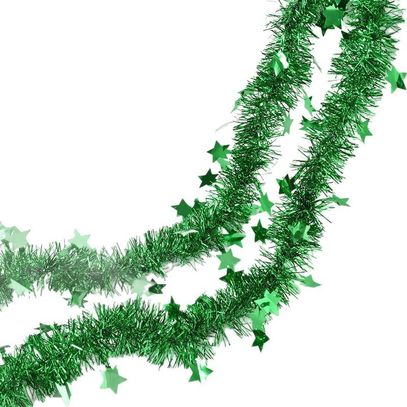 Transfronterizo Amazon Navidad cinco estrellas colgante decoración de color Fiesta del Día de los Niños 1 de junio cifrado tira de lana