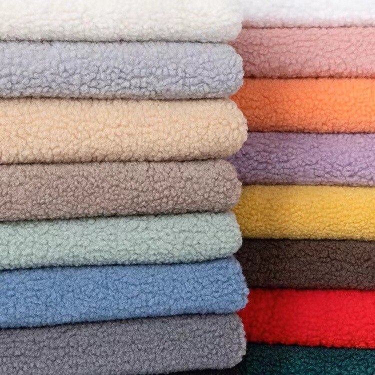 Spot Single-sided Lamb Velvet Fabric Size Particle Velvet Fabric Clothing Shoe Material Velvet Recyclable Lamb Wool Fabric