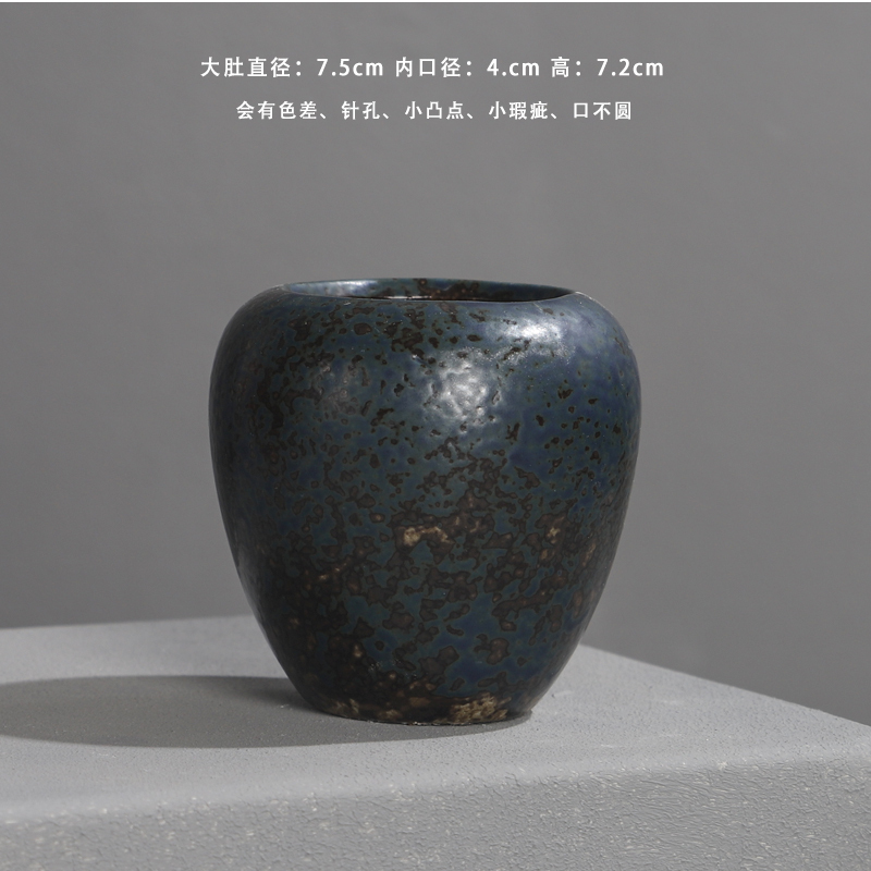 景徳鎮の多肉の植木鉢の陶磁器の個性のアイデアの復古の青い花の簡単な法師の控型の小さい古い杭の粗い陶器の植木鉢|undefined