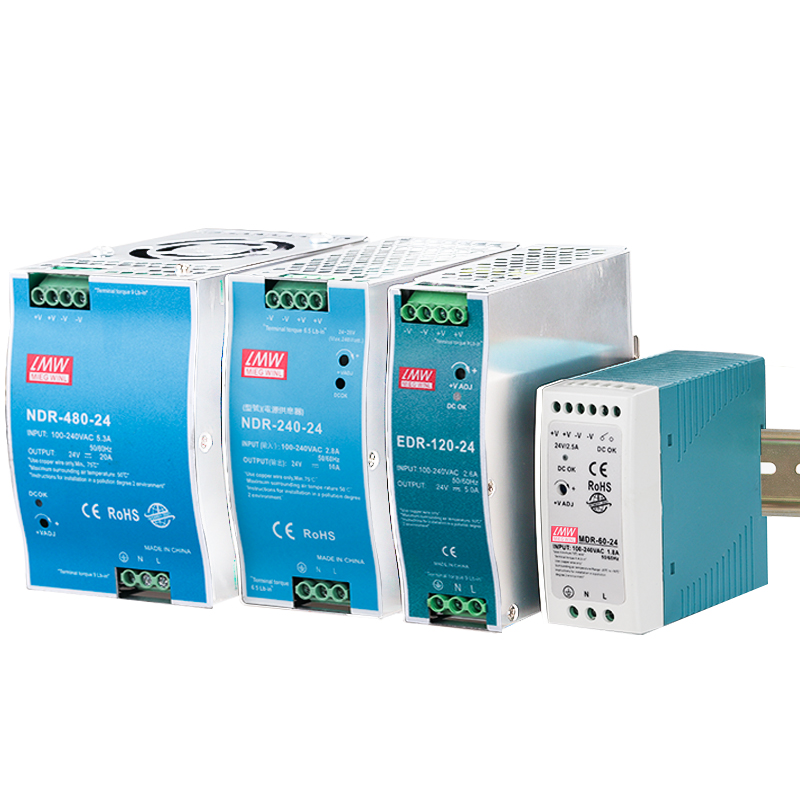 NDR - 240 - 24 DC 120 / 75 24V / 12V / 48V Rail 10A / 5A Switching Power Supply MDR / EDR