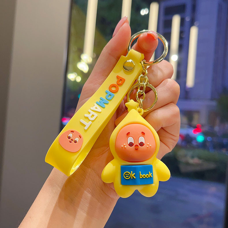 可爱星星人钥匙扣创意可爱泡泡玛特卡通pvc汽车钥匙包包挂件礼品|undefined