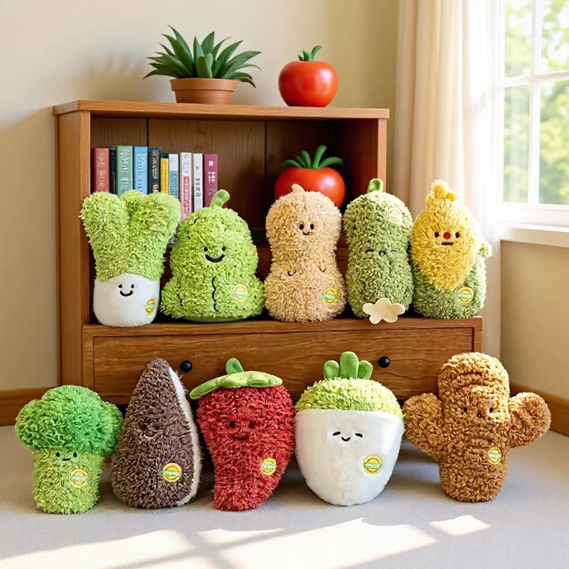 New Creative Plush Toys, Claw Machine Dolls, Fruit and Vegetable Plush Toys, Realistic Fruit and Vegetable Plush Dolls