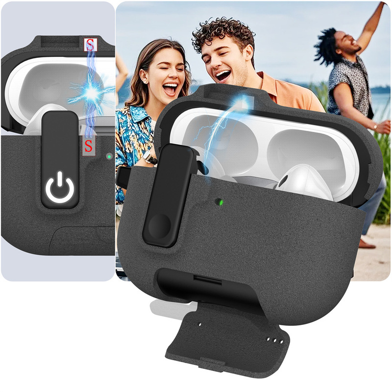 适用airpods pro3保护套弹盖锁扣支架二代4代pro2苹果蓝牙耳机壳|undefined