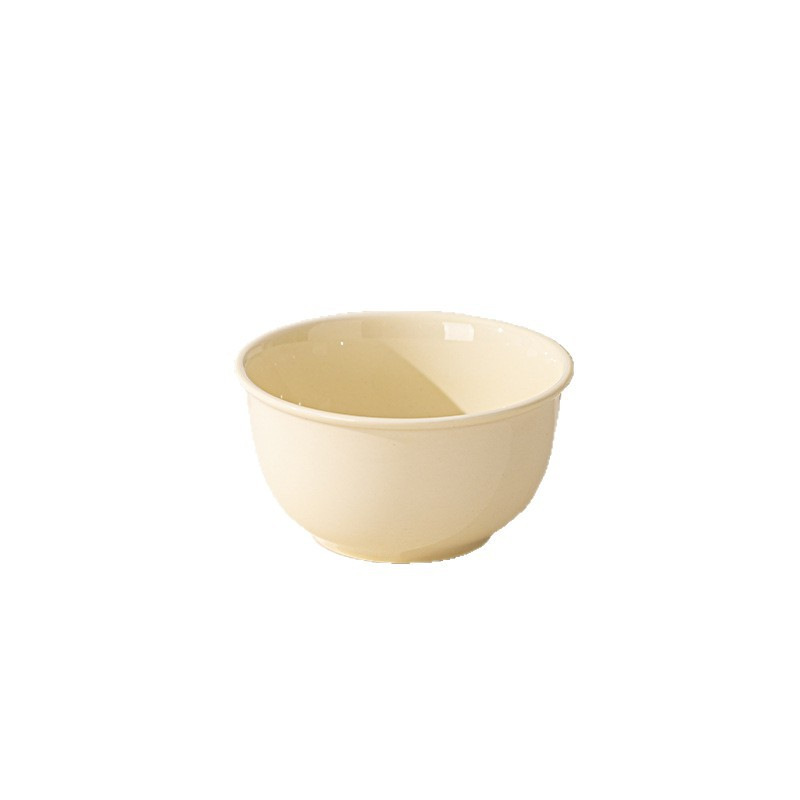Tazón de cerámica blanco minimalista personalizado para exportación con color bajo esmalte, alto valor estético, juego de vajilla de cerámica de lujo ligero para arroz, estilo transfronterizo.