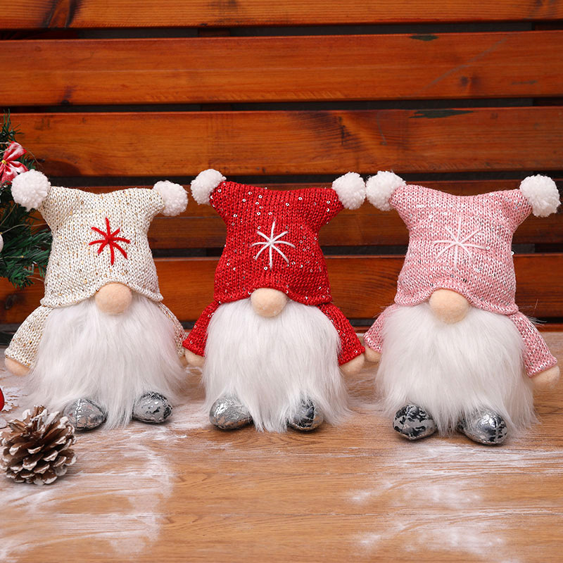 Christmas decoration supplies light-up dwarf standing doll party window decorations children's small gift toys