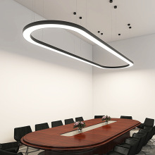 办公室吊灯 led圆角矩形造型会议室椭圆形回字高亮护眼长条吊灯