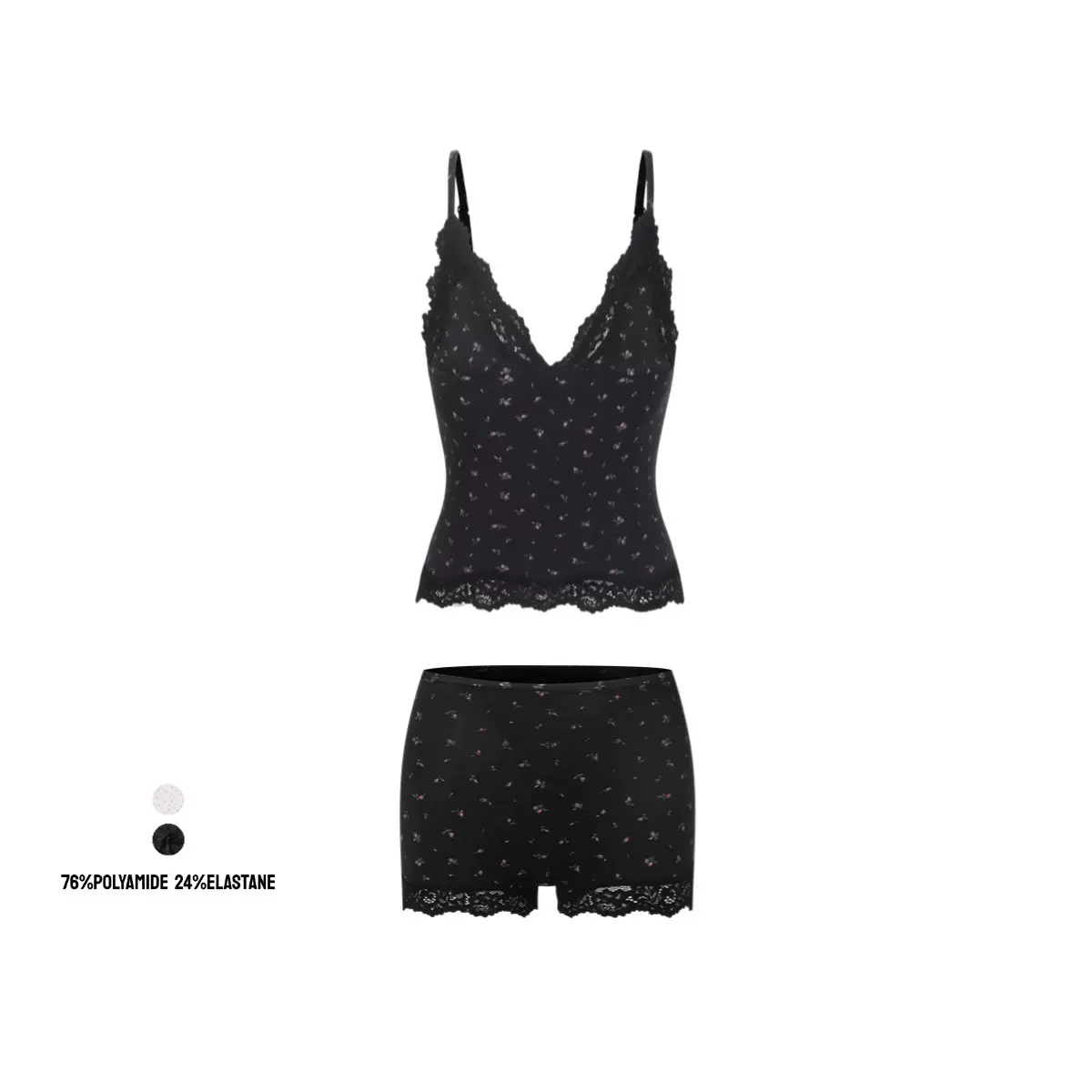 Triangle Cami&Boy Shor性感蕾丝吊带背心短裤塑身套装SKIMS同款