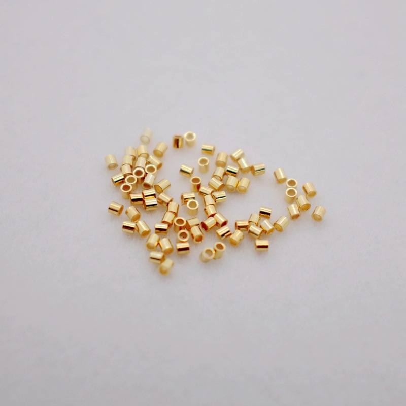 925 Sterling Silver Material 10 Pieces 1 Piece Diameter 2mm Hole 1~1.9mm 925 Sterling Silver Geometric DIY Jewelry Accessories Beads