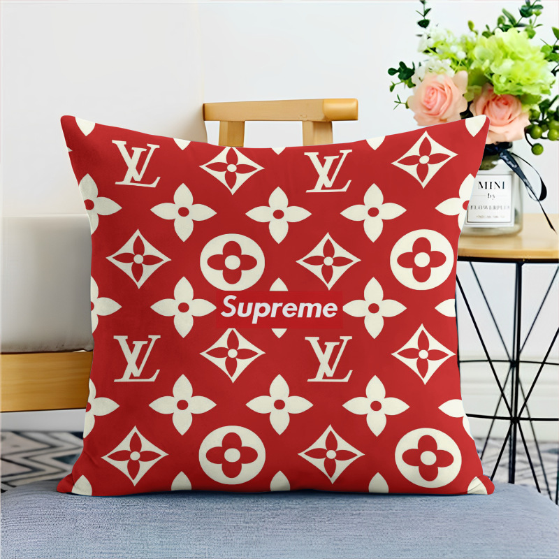 Supreme Louis Vuitton Monogram Cushion Red