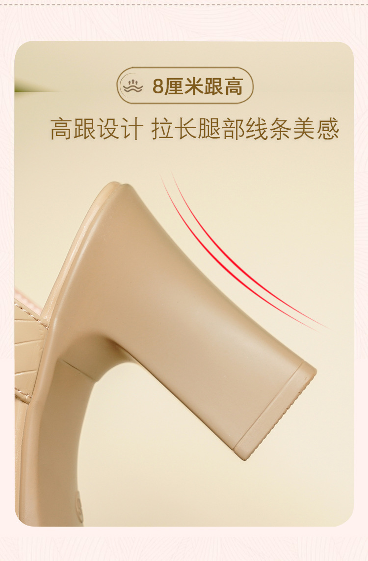 Sandal nữ da thật gót vuông 6 cm đế chống thấm, form thoải mái size lớn — Mơ (gót vừa 6.0CM) chi tiết 17