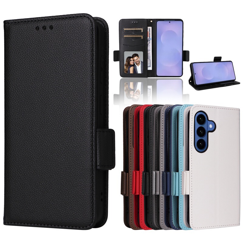 Suitable for Samsung S26/S25 Plus Phone Leather Case Galaxy S23 Ultra Phone Case Flip Cover with Card Slot