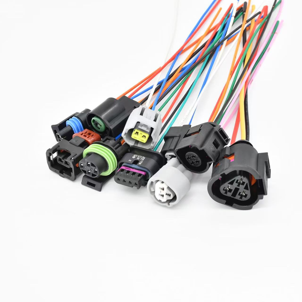 适配汽车水温传感器插头水温塞压力开关感应器线束插座挖掘机配件