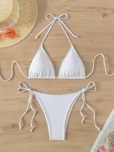 Q 37779 Tie Bikini Swimsuit Women 2025 New Sexy Beach ������