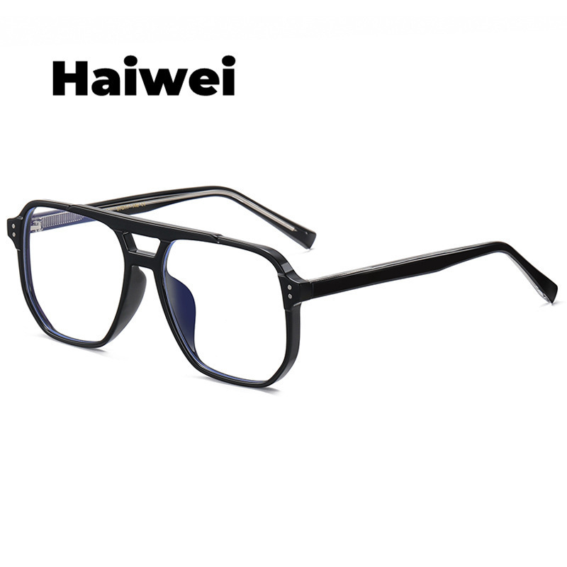 Korean style personalized double beam TR glasses frame men's and women's students can be equipped with glasses flat lens anti-blue light high-grade feeling nail frame Korean style personalized double beam TR glasses frame men's and women's students can be equipped with glasses flat lens anti-blue light high-grade feeling nail frame