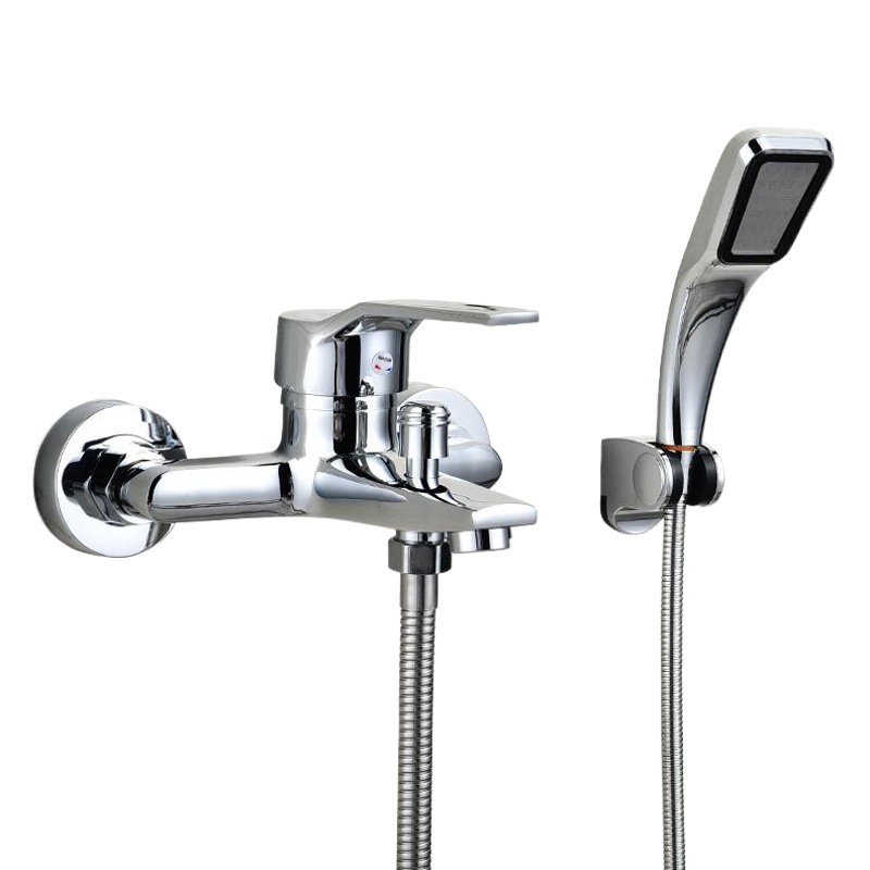 New all-copper IELTS triple wall-mounted concealed shower hot and cold water household shower faucet shower set