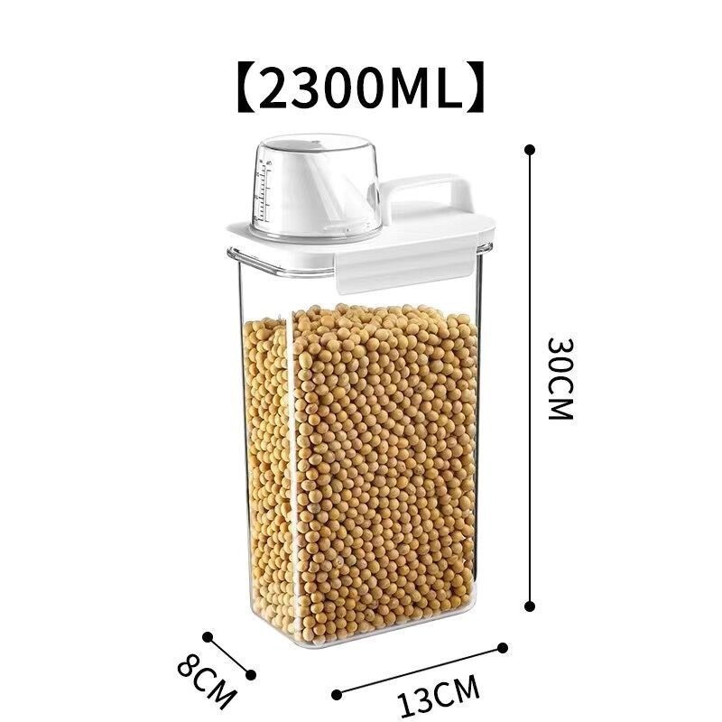 White lid grain can 2300ml / Kraft paper box packaging