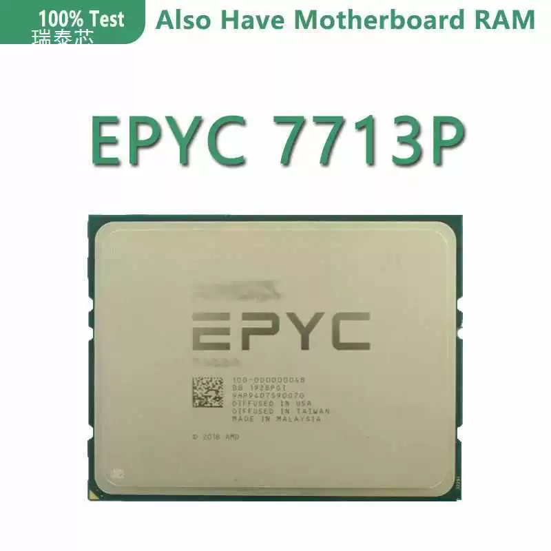 Процессор EPYC 7713P 2ГГц 64C/128T 64M кэш 225Вт DDR4-2666V Socket