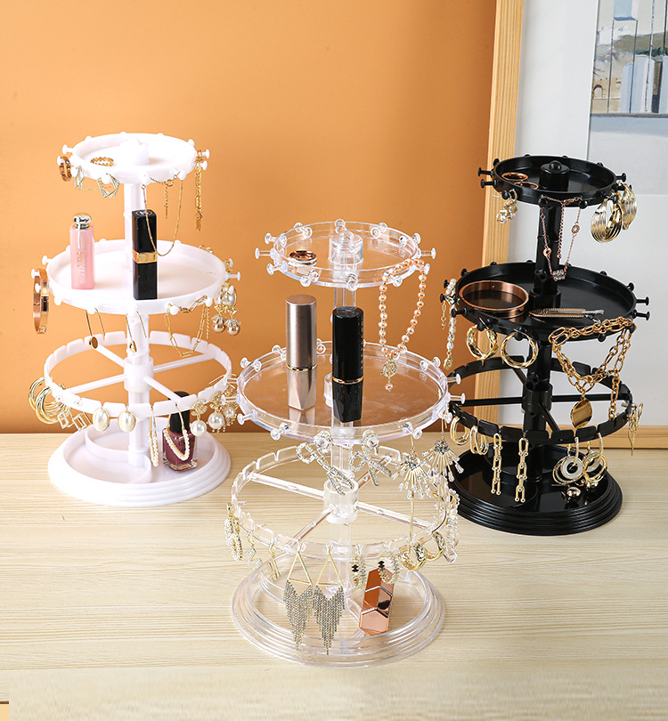 291g Weight Jewelry Display, Jewelry Rack Classification 1 Piece Quantity Plastic Material Geometric Pattern Layered Design Elegant, Simple Style Style Multicolor Color 1 Piece Plastic Elegant Simple Style Geometric Jewelry Display Jewelry Rack