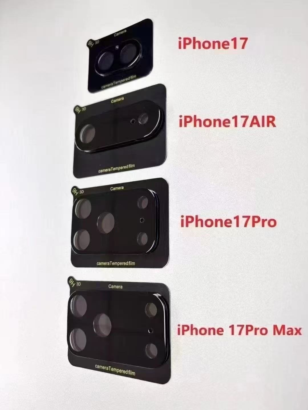 Para iPhone17Air Apple 17ProMax lente de serigrafía protección de gran arco de alta penetración 3D película de lente estereoscópica