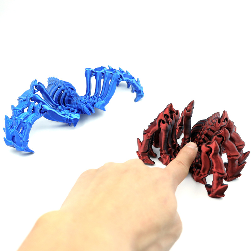 3D プリントされたクロスボーダー人気のクモのおもちゃ Amazon 関節可動弾性クモシミュレーション動物オールインワンモデル|undefined
