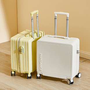 Trolley Suitcase Small 18inch Suitcase Universal Wheel Male and Female Students Strong and Durable Password Suitcase Leather Suitcase