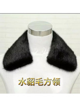 水貂毛领子翻领貂皮草冬季保暖皮衣大衣毛领男女通用真毛方领